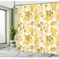 thumbnail image 4 of Ambesonne Leaf Shower Curtain, Island Ocean Beachy Artwork, 69"Wx84"L, Earth Yellow, 4 of 4