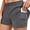 Dark Gray, variant on Athletic Shorts for Women Elastic Waistband with Liner and Pockets Gym Workout Yoga Running Shorts.