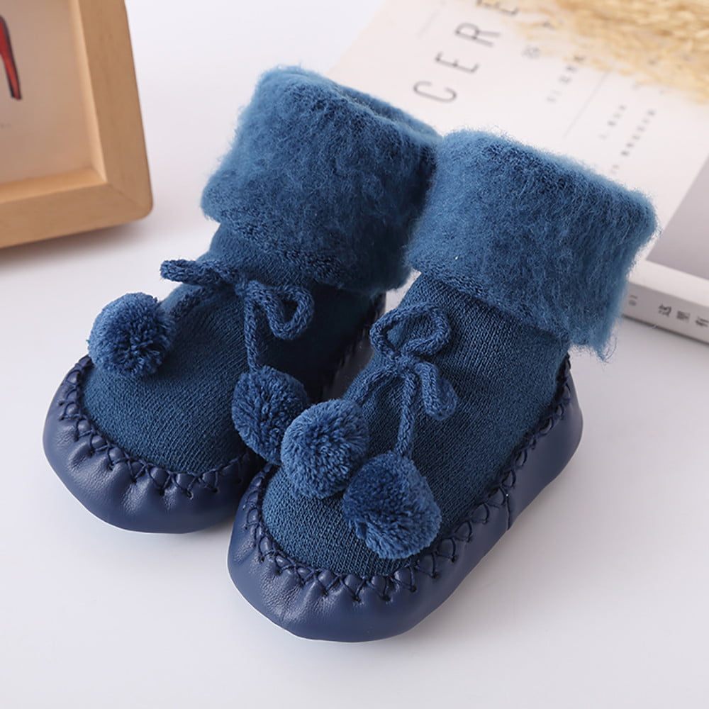 Baby Unisex Boy Girl Cotton Children Floor Socks Anti-Slip Baby Step Socks Shoes 