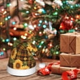 thumbnail image 6 of KLL Christmas Hats for Adults Plush Yellow Black Plaid Sunflower Print Santa Hat Xmas Fluffy Santa Claus Hat for Women Men, 6 of 6