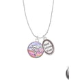 thumbnail image 2 of Delight Jewelry Silvertone Domed Multi Color RMA Best Mom Ever Charm Necklace, 2 of 4