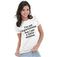 thumbnail image 3 of Funny I'm Not Superstitious Joke Womens Slim Fit Graphic Tee Brisco Brands S, 3 of 5
