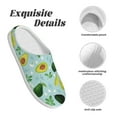 thumbnail image 5 of Zufioo Avocado Flowers And Leaves Print Adult TPR Cotton Slippers,Winter Home Cotton Slippers Suitable for Adults, Men and Women, Indoor and Outdoor-46/47, 5 of 7