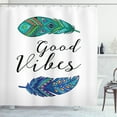 thumbnail image 1 of Ambesonne Chill Shower Curtain, Positive Vibes Boho Wording, 69"Wx70"L, Multicolor, 1 of 2