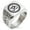 Silver, variant on Stainless Steel Sacred Lotus Sanskrit Om Geometric Pattern Biker Style Polished Ring