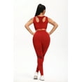 thumbnail image 4 of Yoga Exercise Gym Sports Workout Athletic Women Outfits 2 piece Seamless Bra High Waist Full Length Pants Leggings Set for Running Jogging Walking Tummy Control Non See-Through All Day Comfort, 4 of 8