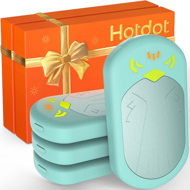 Calentadores de Manos Hotdot Paquete de 4 Recargables Portátiles Cian
