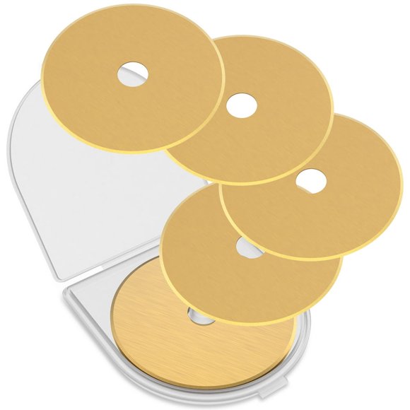 SUTENGDA 5Pcs 60mm Steel Rotary Cutter Blades Multipurpose Incisive Fabric Cutting Blades Portable Wide Compatibility Replacement Rotary Blades for Quilting Sewing