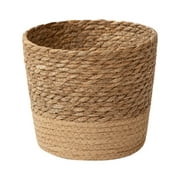 TERGAYEE Seagrass Basket Planters,Basket Plant Containers Hand Woven Basket Planter with Plastic Liners Straw Flower Pot