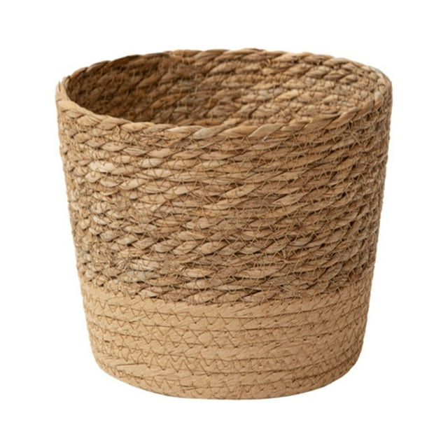 Cache-pots en Herbe de Mer Tissée à la Main, Panier de Rangement, Design Tissé Naturel pour Maison Bureau Jardin, Multi-Usage pour Jouets Organisation Artisanale