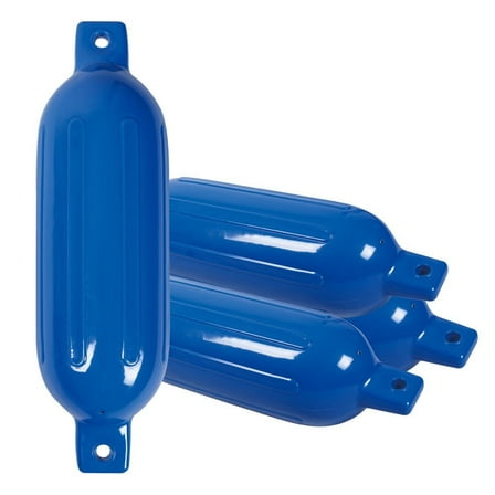 Costway 4 Ribbed Marine 6.5''X 23''Boat Fender Vinyl Bumper Dock Shield Protection Blue