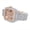 2 Tone Rose/White, variant on Moissanite VVS Skeleton Iced Out Baller Square Steel Watch
