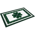thumbnail image 2 of St. Paddy''s Placemats for Dinning Table Set of 6 Waterproof Geometric Check Table Mats,Cotton Linen Green Clover Place Mats Modern Holiday Table Decor Dinner Mat Resistant Easy Clean Machine Washable, 2 of 6