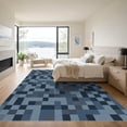thumbnail image 3 of ODIKA 5'x7' Machine Washable Non-Slip Area Rug, Geometric Navy Blue High Traffic Rug, Blue, 1053893, 3 of 7
