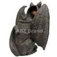 thumbnail image 4 of ABZ Brand Vampire Winged Red Eye Standing Cat Gargoyle Candle Holder Statue Figurine Gothic Myth Fantasy Sculpture Decor, 4 of 8