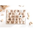 thumbnail image 1 of Creative Beginning Wooden Alphabet Puzzle for Kids Ages 3-5 with Tracers & Chalkboard Base, ABC Learning Blocks Printing and Letter Matching Educational Toy, 1 of 13
