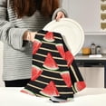 thumbnail image 6 of GZHJMY Watermelon Stripe Kitchen Towels 1 Pack Dish Cloths Reusable Cleaning Cloths Absorbent Hand Towels Tea Towels Bar Towels Fast Drying 28 x 18 in, 6 of 7