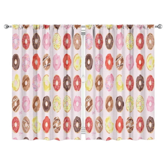 Doughnut (10)_8 Curtains-blackout Curtains Bedroom Decor Living Room Darkening Grommet Window Drapes 2 Panels Set 52"x 84"