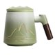 thumbnail image 1 of Taza de cerámica for preparar té de gran capacidad con tapa y filtro, taza de café for oficina, 1 of 7