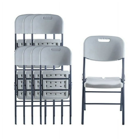 Sillas Plegables Blancas Paquete 8 LOOMBER