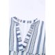 thumbnail image 3 of ABPHQTO Mini vestido con volantes y cuello en V con estampado geométrico azul cielo para mujer, 3 of 5