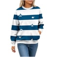 thumbnail image 5 of Smsaxvxz Oversize Sweatshirts for Women Casual Floral Printed Crewneck Long Sleeve Pullover Tops Fall Winter Fashion Outfits Clothes Navy L, 5 of 6