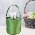 thumbnail image 1 of Cesta con orejas de conejo, suministros reutilizables para fiestas, cestas de compras escolares para niños, decoración del hogar, cesta de huevos de Verde Soledad Canasta de Pascua, 1 of 10