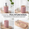 thumbnail image 2 of Accesorios de Baño Set de 4 Piezas con Detalles de Bambu Modelo Rosa, 2 of 4