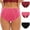 Pink, variant on Seamless Solid Cotton Everyday Panties for Women Comfy Breathable Mid Waist Lifting Panties Anti-leakage Menstrual Underpants