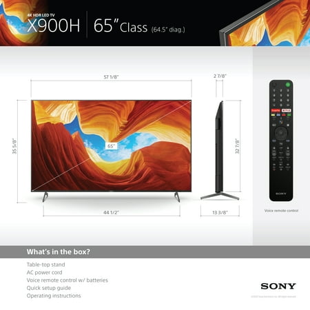 Sony - 65" Class X900H Series LED 4K UHD Smart Android TV