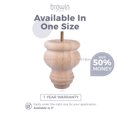 thumbnail image 5 of 3 Inch / 8cm Mini Unfinished Wooden Bun Feet, Btowin VCF 4Pcs Solid Wood Furniture Legs with Threaded 5/16'' Hanger Bolts & Mounting Plate & Screws for Sofa Ottoman TV Stand Loveseat Dresser, 5 of 7
