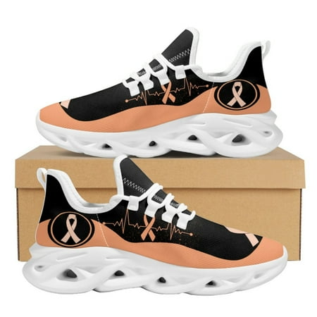 

2024 Women s Autism Cancer Awareness Sneakers Wear-Resistant Mesh Swing Shoes for Ladies Comfort Walking Footwear