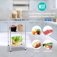 thumbnail image 4 of 3-Tier Adjustable Shelving Unit, Metal Wire Rack with Leveling Feet, Standing Storage Shelf for Laundry, Bathroom, Kitchen, Pantry, Closet (12"D x 12"W x 23.5"H, Chrome), 4 of 9