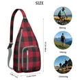 thumbnail image 3 of Waterproof Plaid Hiking Sling Backpack for Women – Lightweight Buffalo Checkered Crossbody Bag with Adjustable Strap, Vintage Chest Bag for Travel, Outdoor & Everyday Use, 3 of 4