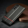 thumbnail image 3 of for Samsung Galaxy S21 FE 5G Case, Carbon Fiber Premium PU Leather Ultra Thin Shookproof Anti-Fall Folding Screen Phone case Compatible with Galaxy S21 FE 5G, Horizontal Red Line, 3 of 13