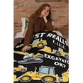 thumbnail image 3 of I Just Really Like Excavator Blanket Excavator Toddler Blanket for Boys Kids Flannel Excavator Throw Blanket for Bed Couch Sofa Chairs All Season X-Small 40x30In ( Toddler ) Pet, 3 of 6