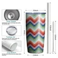 thumbnail image 6 of 20oz Tumbler with Lid and Straw Stainless Multicolour Block Steel Vacuum Insulated Water Coffee Tumbler Cup, Double Wall Vacuum Insulated Travel Mug Reusable Tumblers for Ice Drinks, Hot Beverage, 6 of 7
