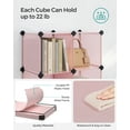 SONGMICS DIY 6 Cube Storage Organizer Cube Bookshelf Pink