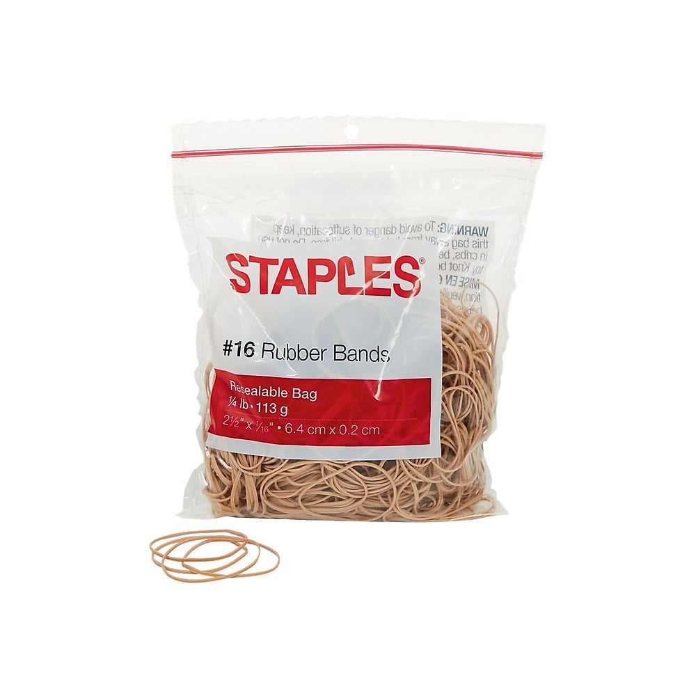 Staples Economy Rubber Bands Size 16 1/4 lb. 28615CC
