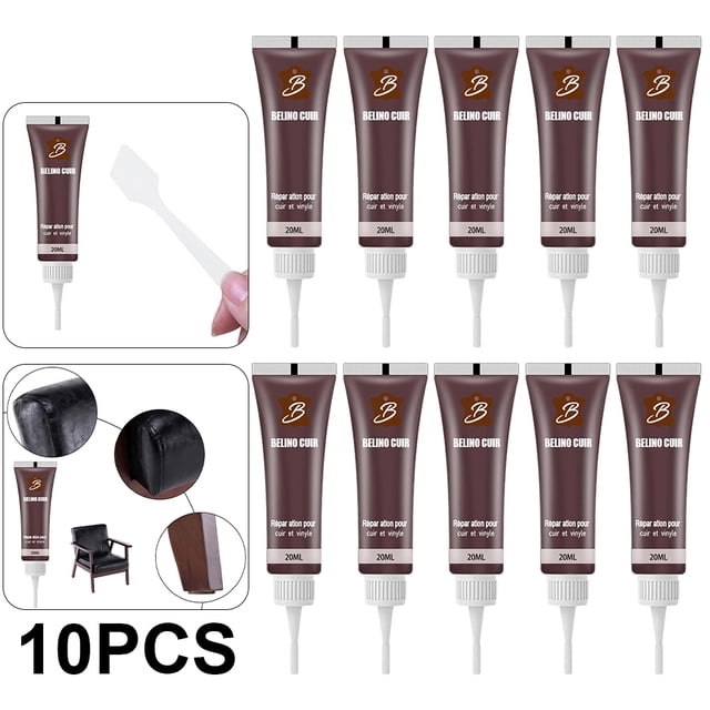 Gel Reparación Cuero para Asiento Coche Pasta Arañazos Con Orificio Sofá 20ml (marrón)