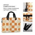 thumbnail image 4 of FORMRS 16" Laptop Bag Carrying Sleeve Case with Handle Travel Shoulder Briefcase, Orange Checkered Pattern, 4 of 8