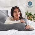 thumbnail image 3 of Bare Home Satin Body Pillowcase - Silky Soft for Hair & Skin - Envelope Closure - Gray, 3 of 7