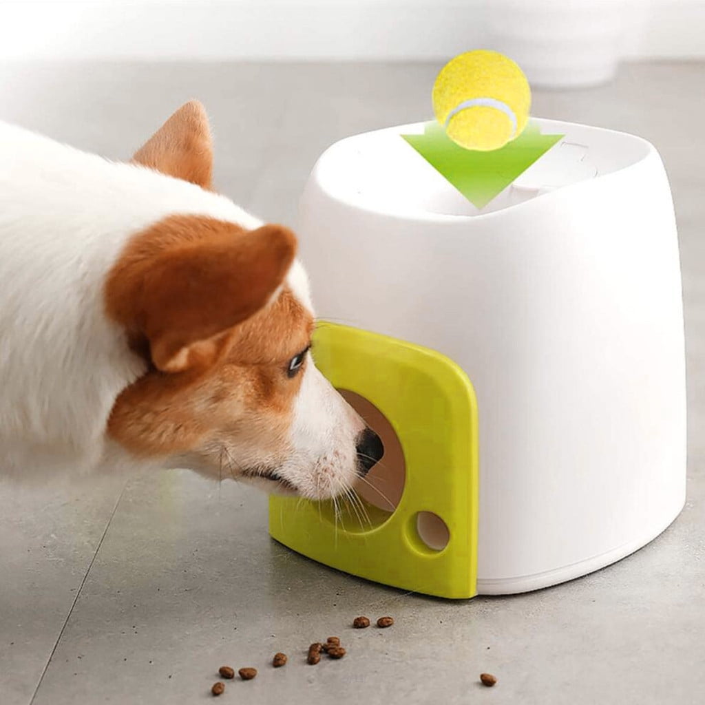 Ball Launcher for Dogs, Automatic Dog Ball Launcher, Interactive Dog Ball Thrower Toy with Ball for Small Medium Breeds, Indoor Outdoor Use, Green