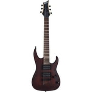 Mitchell MM100 Mini Double-Cutaway Short-Scale Electric Guitar - Walnut Stain