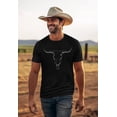 thumbnail image 5 of TeeMuse UNIQUEONE Mens Western Country Cowboy Shirts: Boho Cow Skull Graphic Tees Mens Country Concert Shirts, Ash Grey S, 5 of 8