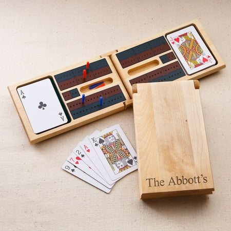 Personalized Wood Cribbage Game Set