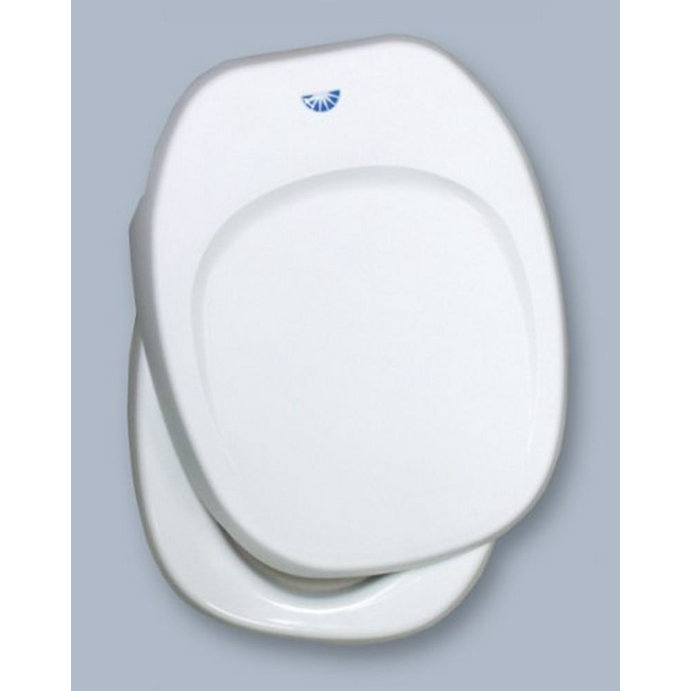 (36788) Aqua Magic IV White Seat and Cover Assembly, Water High Seat Thetford Aqua Magic Iv Toilet Seat Replacement