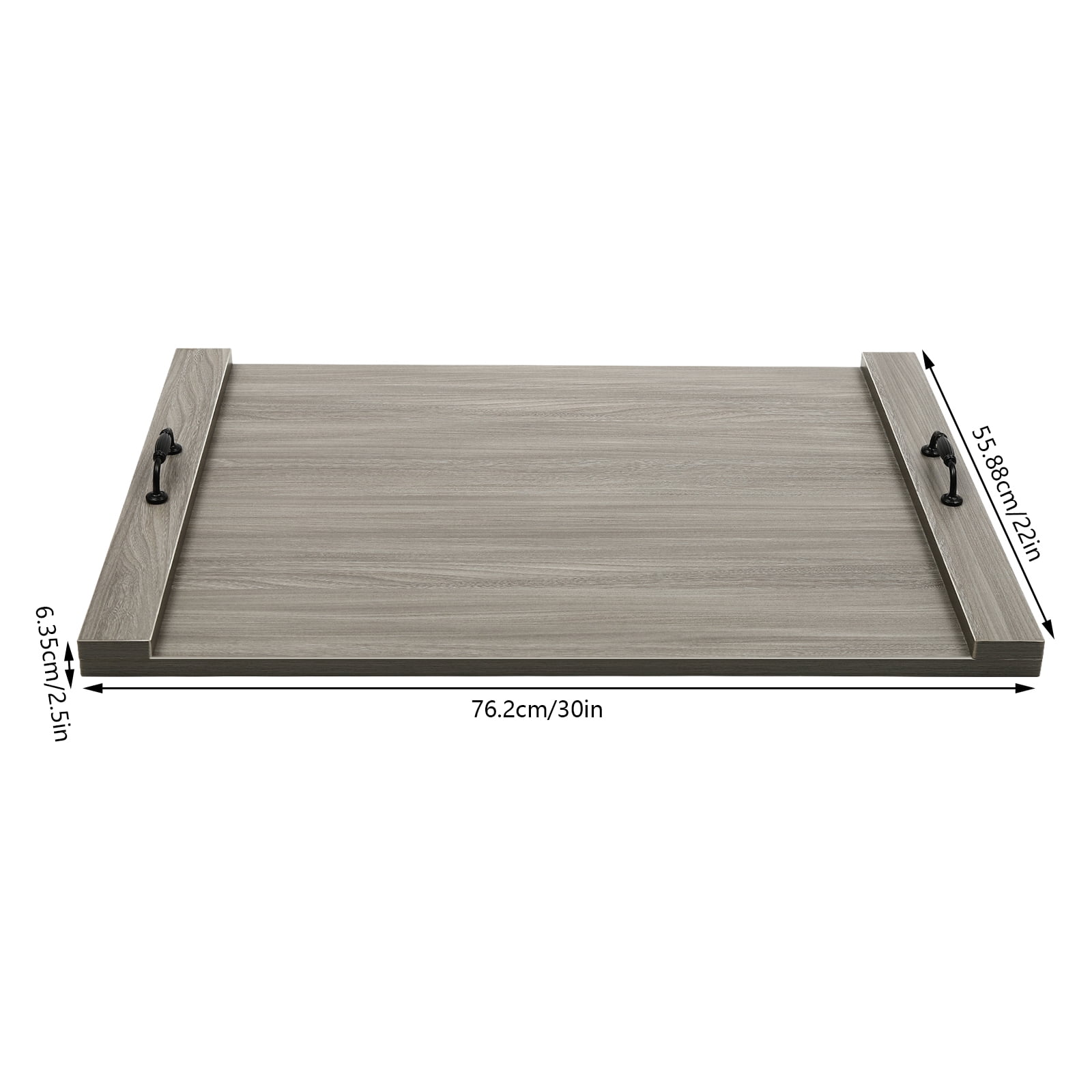 Countertop Kitchen Stove Top Cover, Noodle Board with Handles 30x22 inches Wood Cover for Electric and Gas Stove Gray