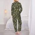 thumbnail image 6 of Goofa Green Skulls Printed Women’s 2 Piece Pajama Set Super,Pajamas Women's Long Sleeve Sleepwear Soft Button Down Loungewear Pjs Lounge Set Nightwear-Medium, 6 of 9