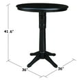 thumbnail image 5 of International Concepts 36" Round Pedestal Bar Table in Black, 5 of 7